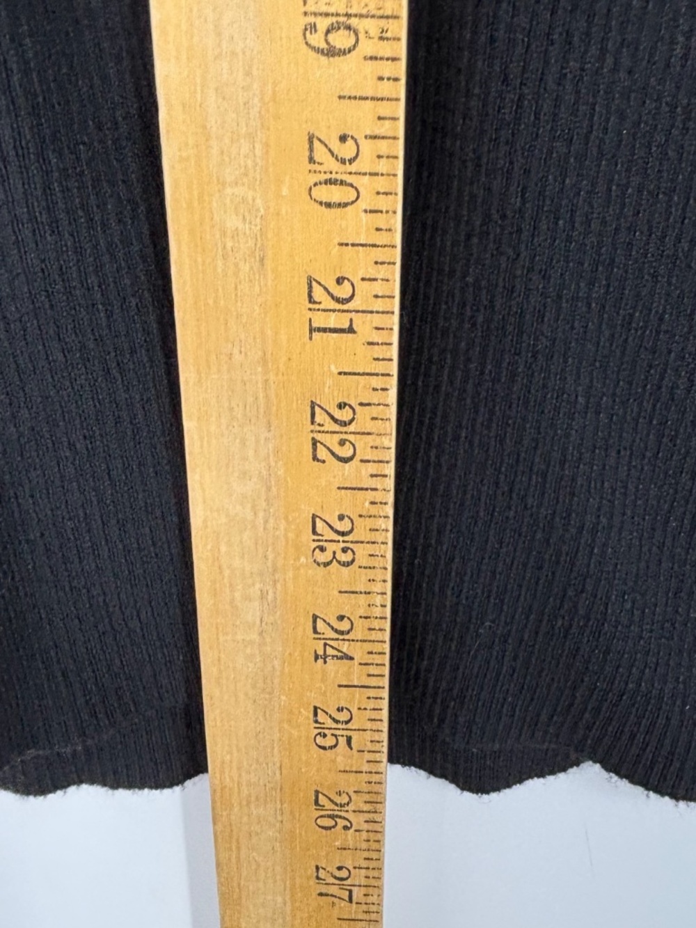 BEBE Womens XL Asymmetric Ribbed Knit Sweater Black Side LOGO Surplice Faux Wrap - Picture 8 of 8